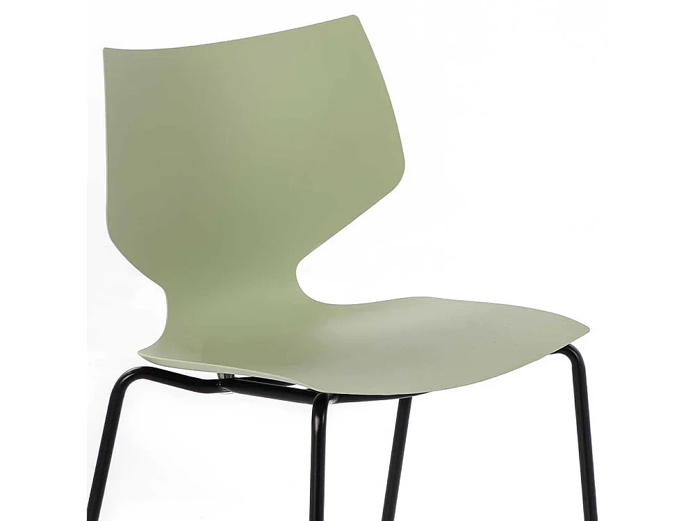 Esstisch Stühle in Hellgrün Kunststoff 45 cm Sitzhöhe (4er Set)