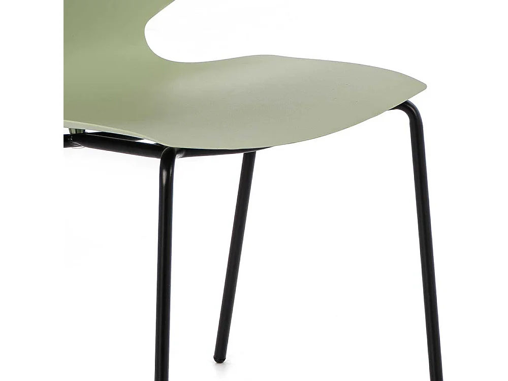 Esstisch Stühle in Hellgrün Kunststoff 45 cm Sitzhöhe (4er Set)