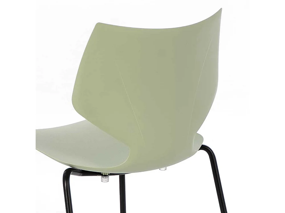 Esstisch Stühle in Hellgrün Kunststoff 45 cm Sitzhöhe (4er Set)