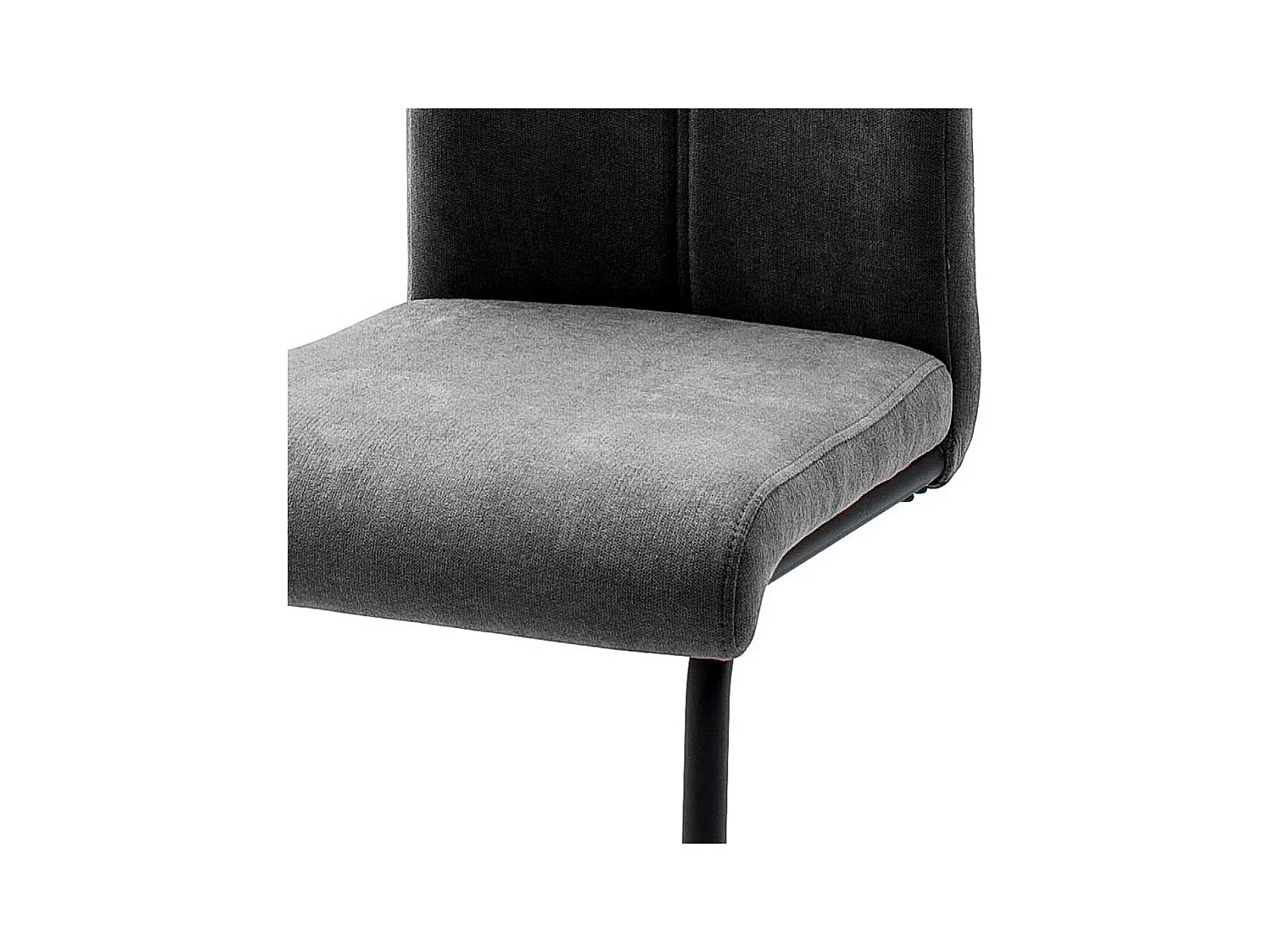 Schwingstühle in Grau Feingewebe Metallgestell (4er Set)