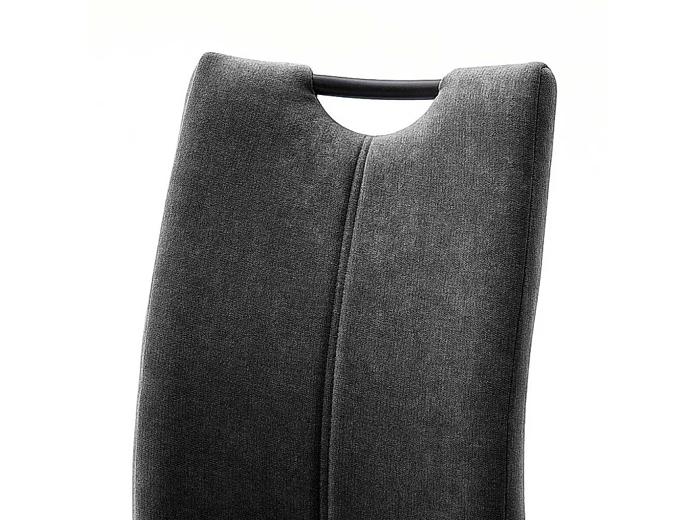 Schwingstühle in Grau Feingewebe Metallgestell (4er Set)