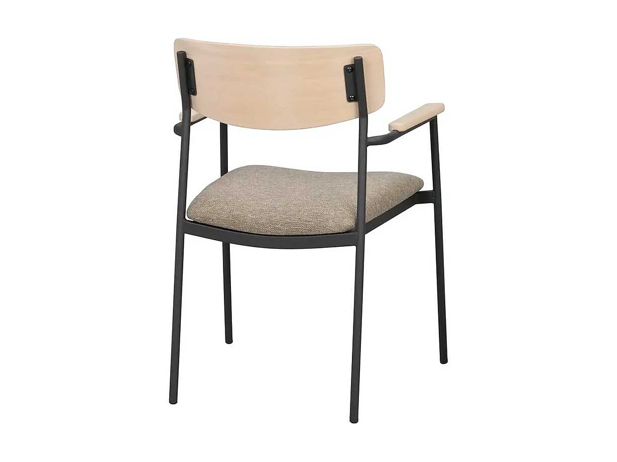 Armlehnstuhl Esszimmerarmlehnstuhl im Retrostil mit Rückenlehne aus Holz (2er Set)