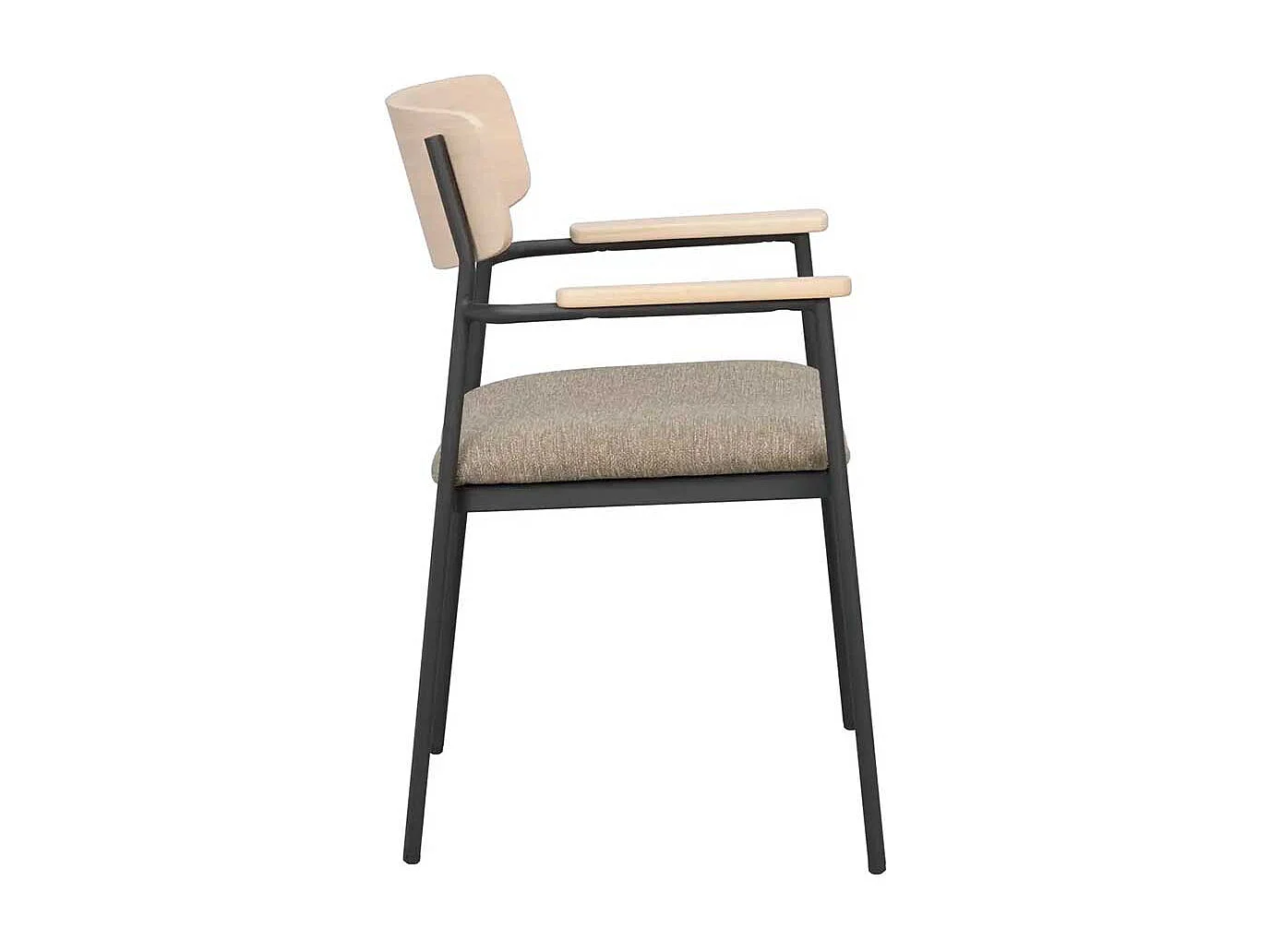 Armlehnstuhl Esszimmerarmlehnstuhl im Retrostil mit Rückenlehne aus Holz (2er Set)