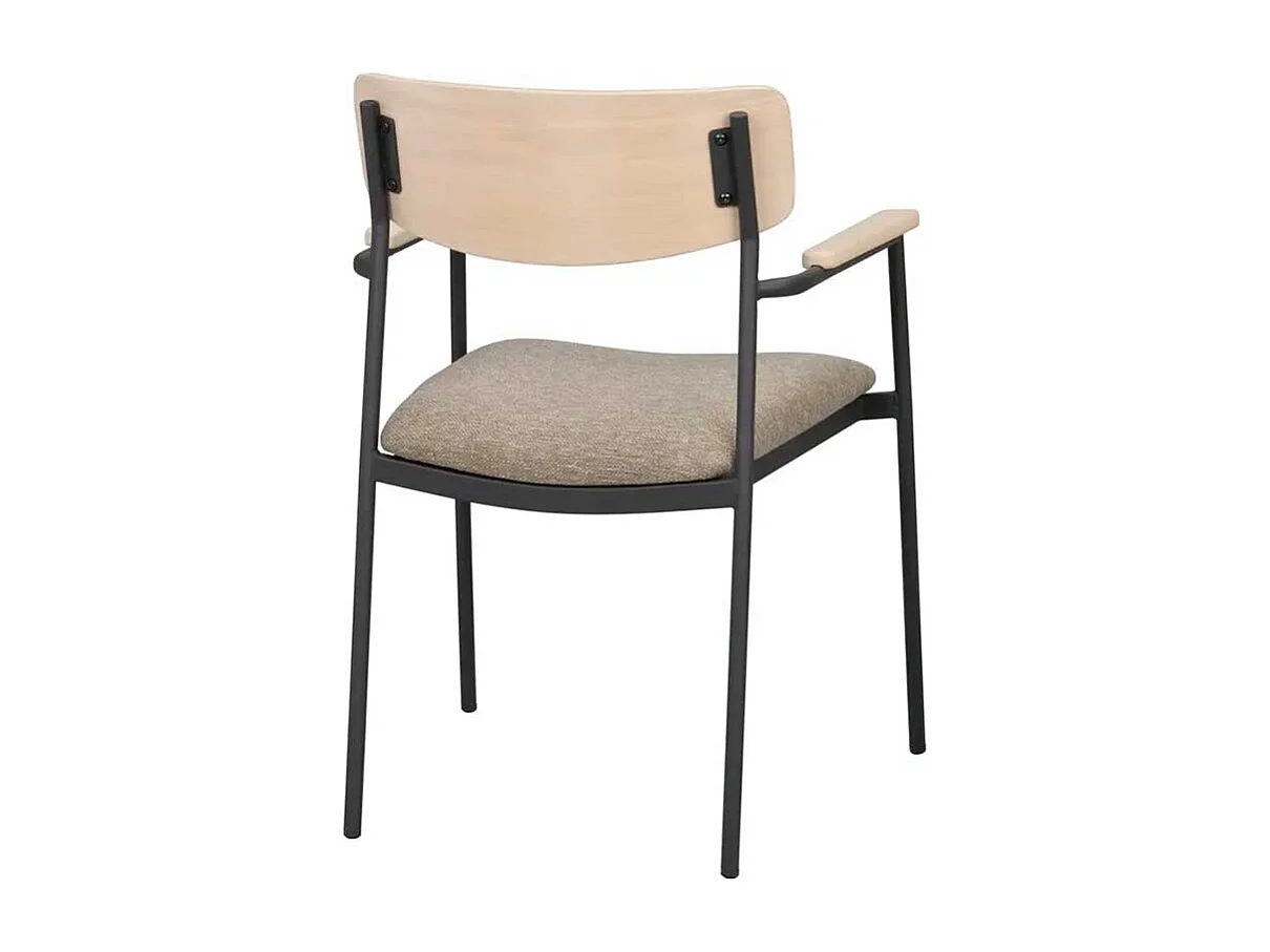 Armlehnstuhl Esszimmerarmlehnstuhl im Retrostil mit Rückenlehne aus Holz (2er Set)