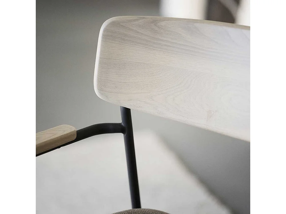 Armlehnstuhl Esszimmerarmlehnstuhl im Retrostil mit Rückenlehne aus Holz (2er Set)