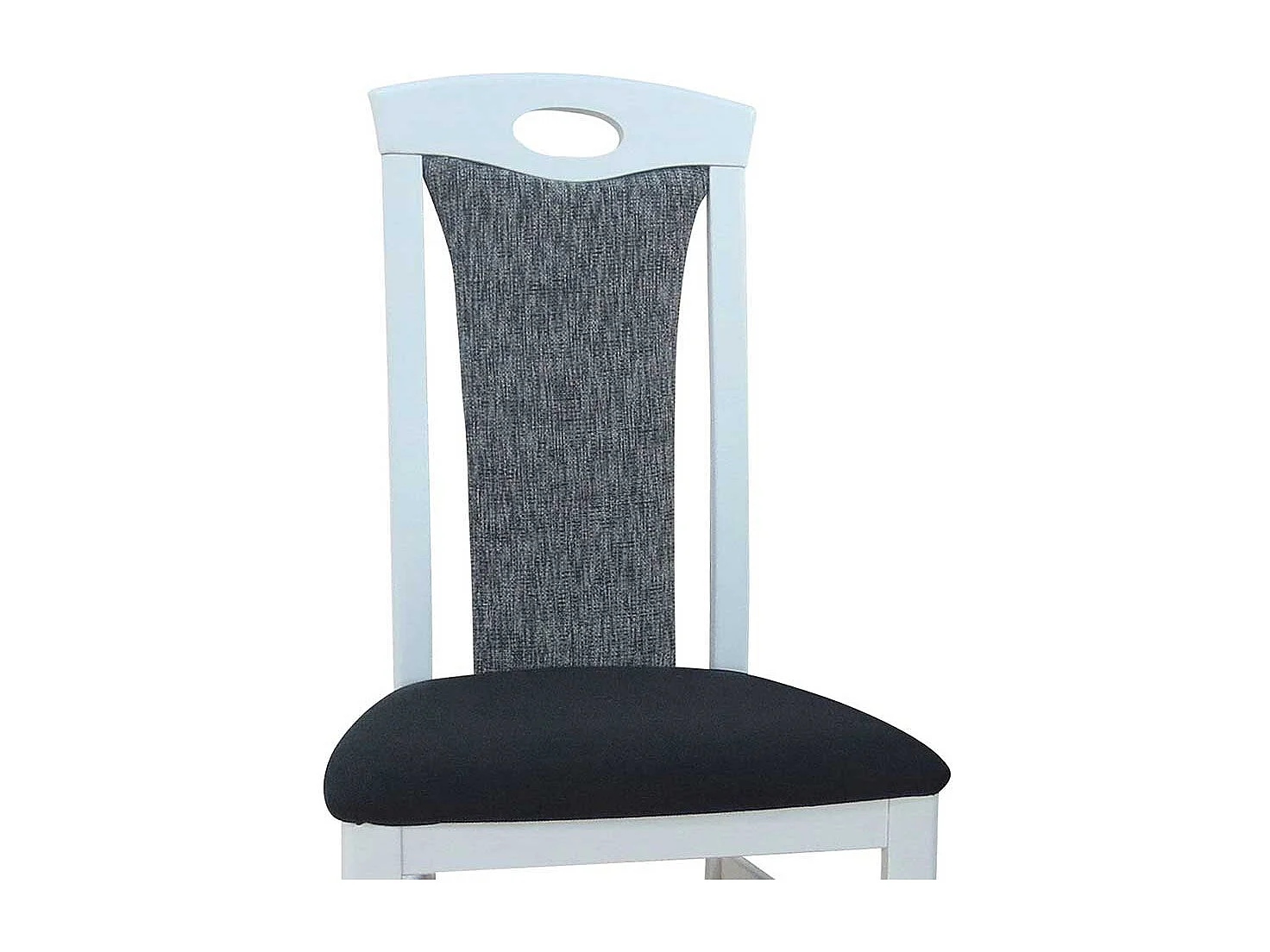 Polsterstuhl Set in Weiß Buche massiv Grau Webstoff (2er Set)