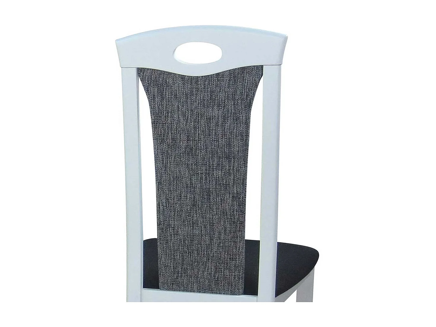 Polsterstuhl Set in Weiß Buche massiv Grau Webstoff (2er Set)