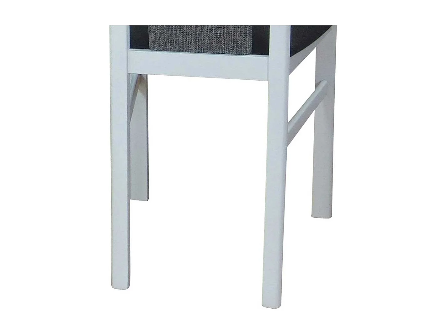 Polsterstuhl Set in Weiß Buche massiv Grau Webstoff (2er Set)