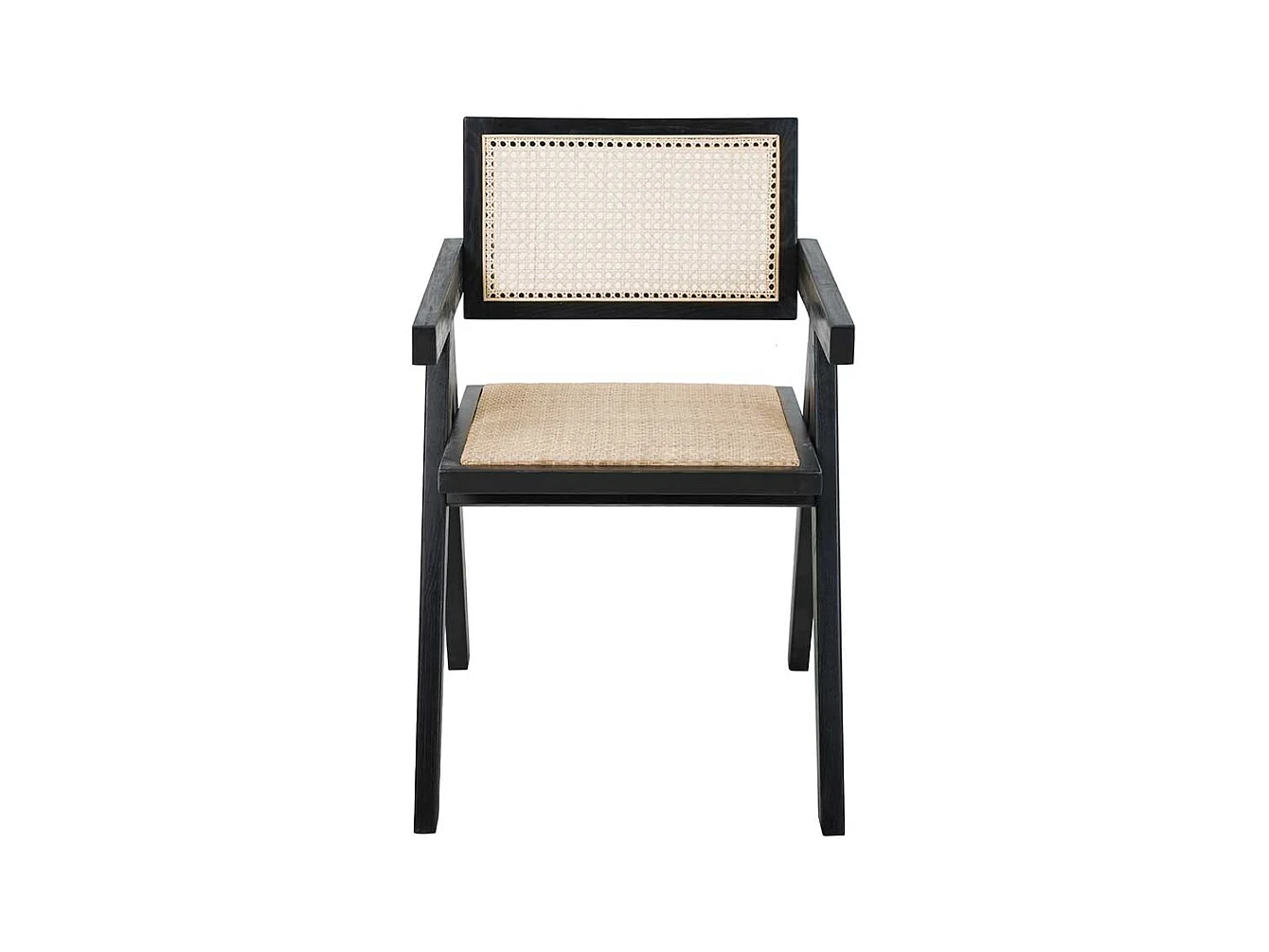 Armlehnstuhl Esszimmerstuhl in Beige und Schwarz