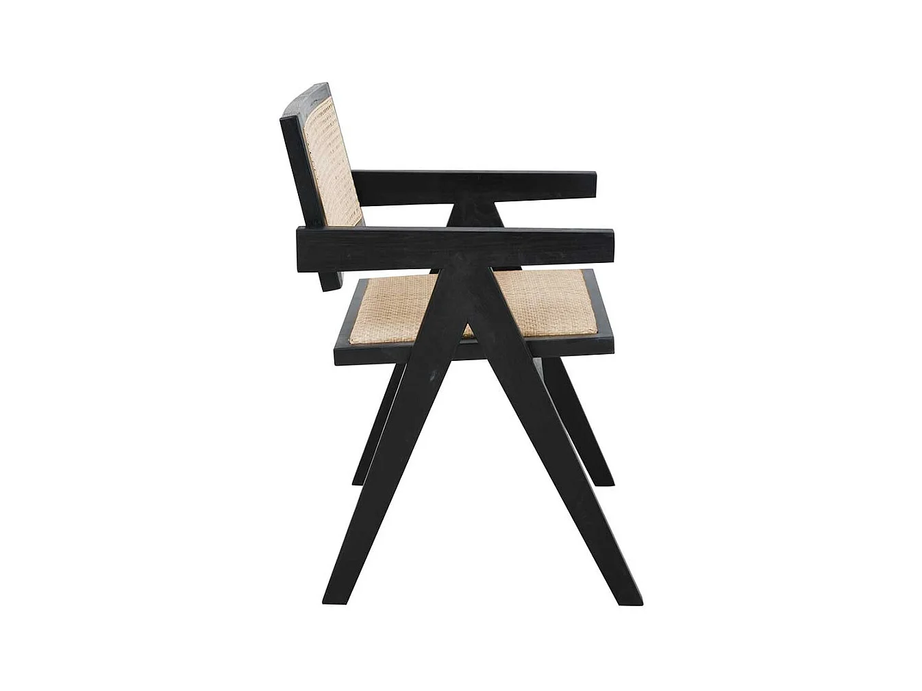 Armlehnstuhl Esszimmerstuhl in Beige und Schwarz