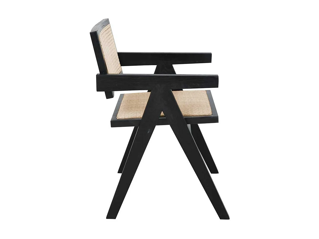 Armlehnstuhl Esszimmerstuhl in Beige und Schwarz