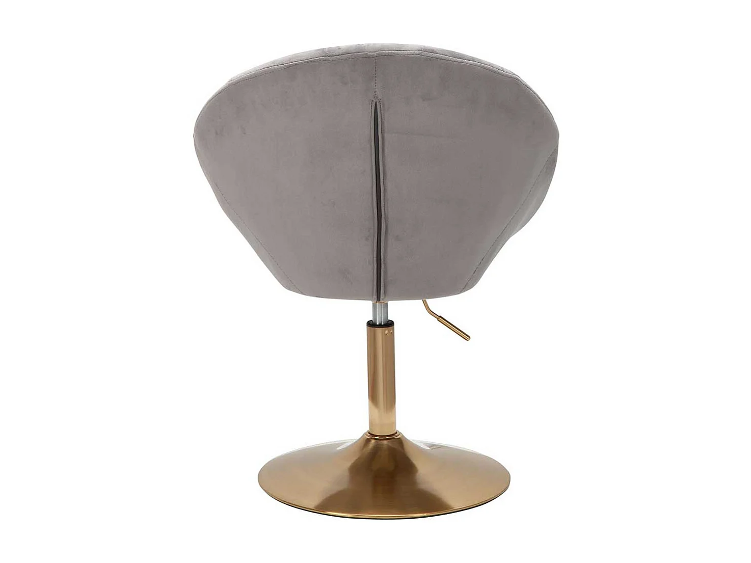 Retro Drehstühle in Grau Samt höhenverstellbar