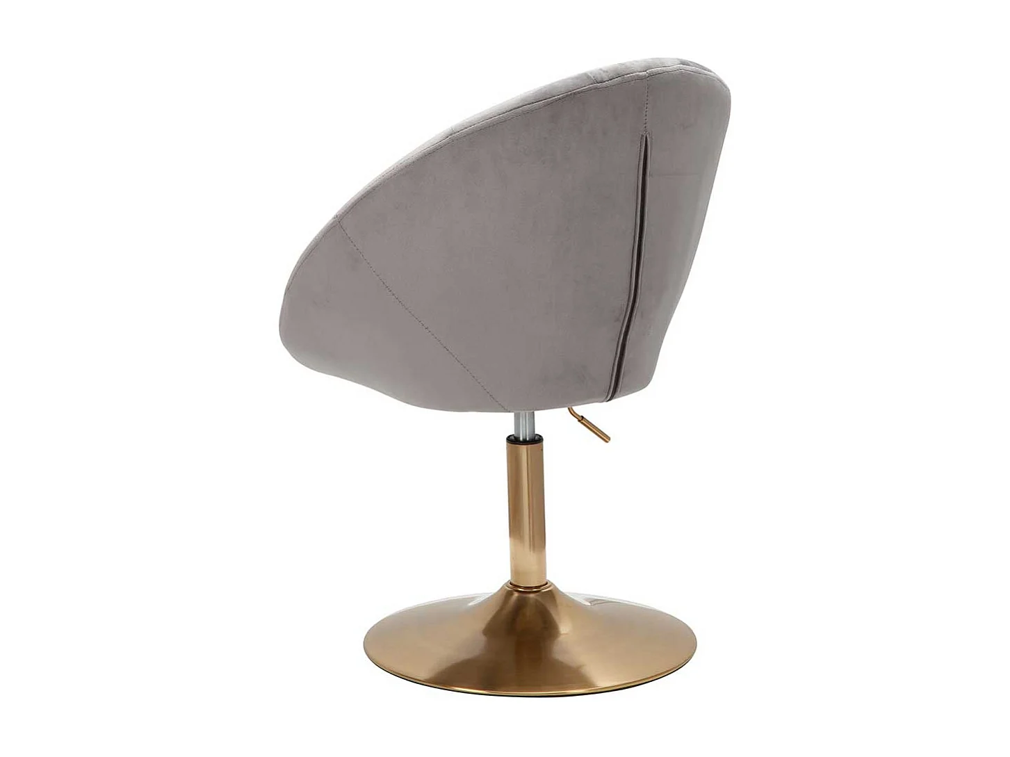 Retro Drehstühle in Grau Samt höhenverstellbar