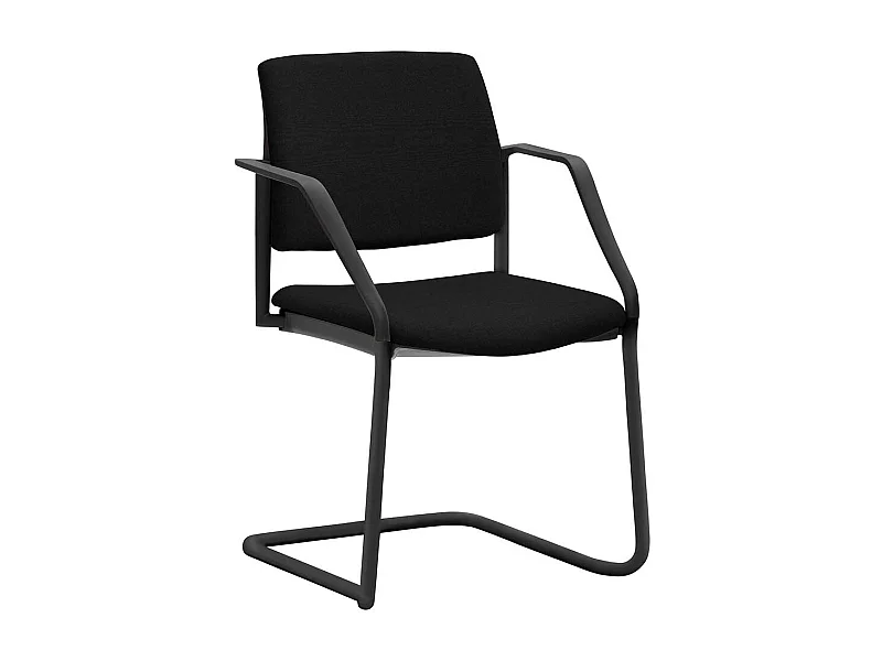 Freischwinger Stuhl stapelbar Bezug aus Webstoff