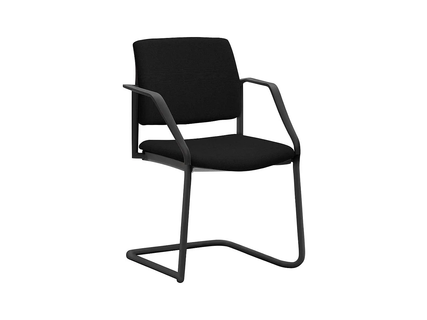 Freischwinger Stuhl stapelbar Bezug aus Webstoff