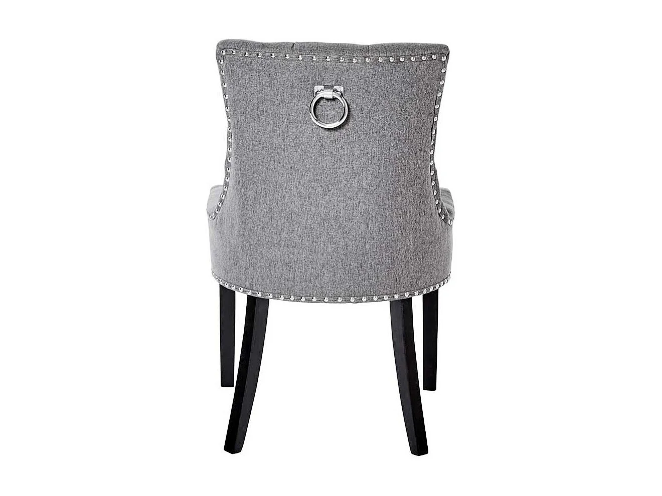 Polsterstuhl Esszimmer Stuhl im Chesterfield Look in Grau