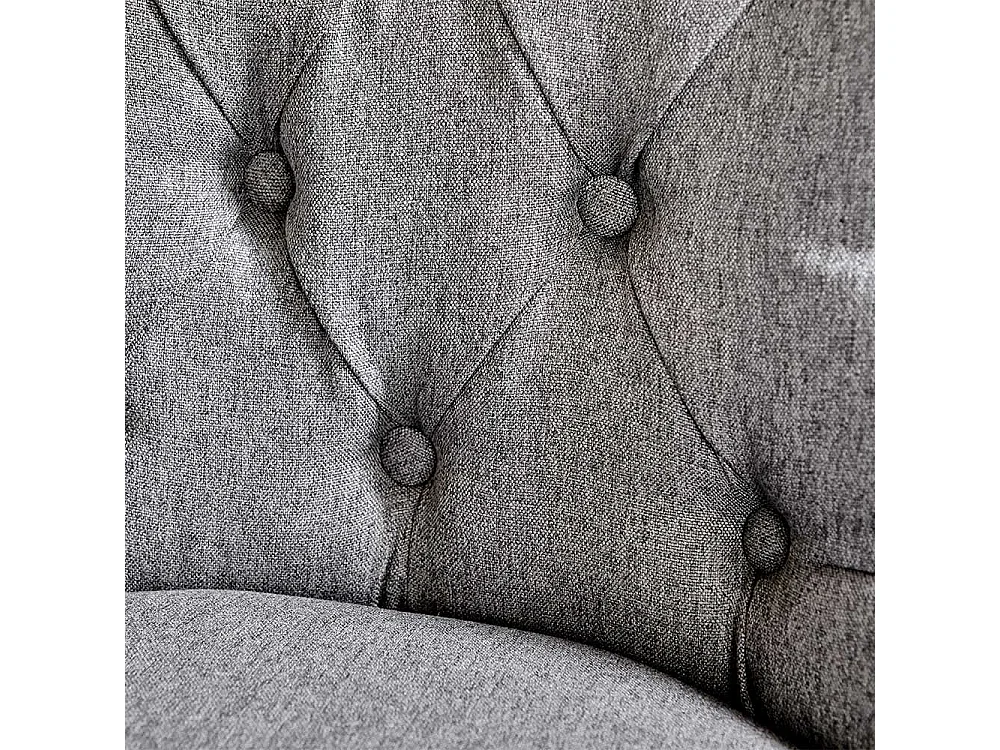 Polsterstuhl Esszimmer Stuhl im Chesterfield Look in Grau