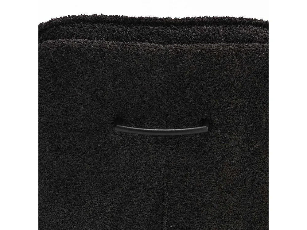 Stühle mit Boucle Bezug in Anthrazit Gestell aus Massivholz (2er Set)