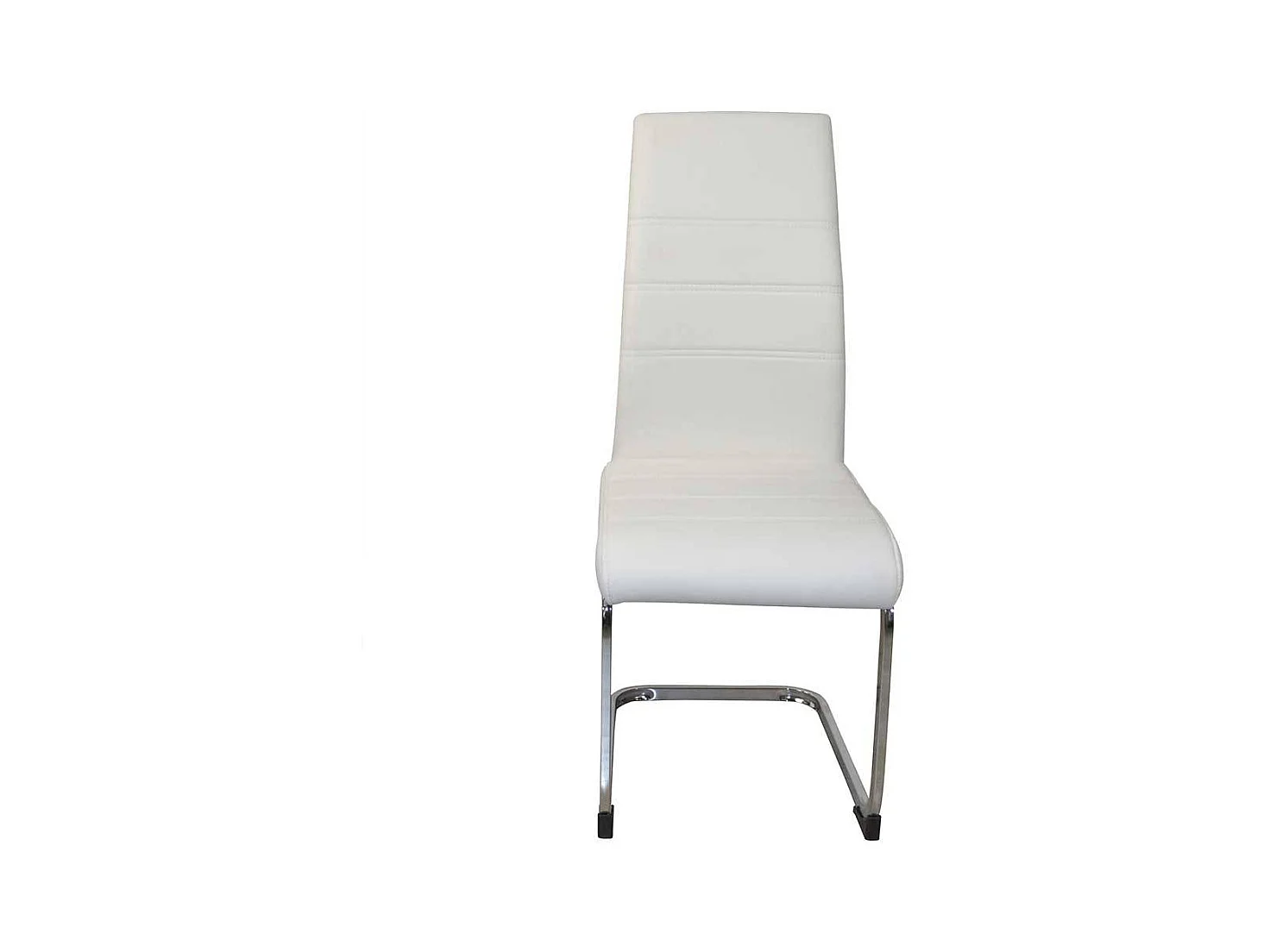 Hochlehner Esszimmer Schwinggestell Bezug Kunstleder weiß (2er Set)