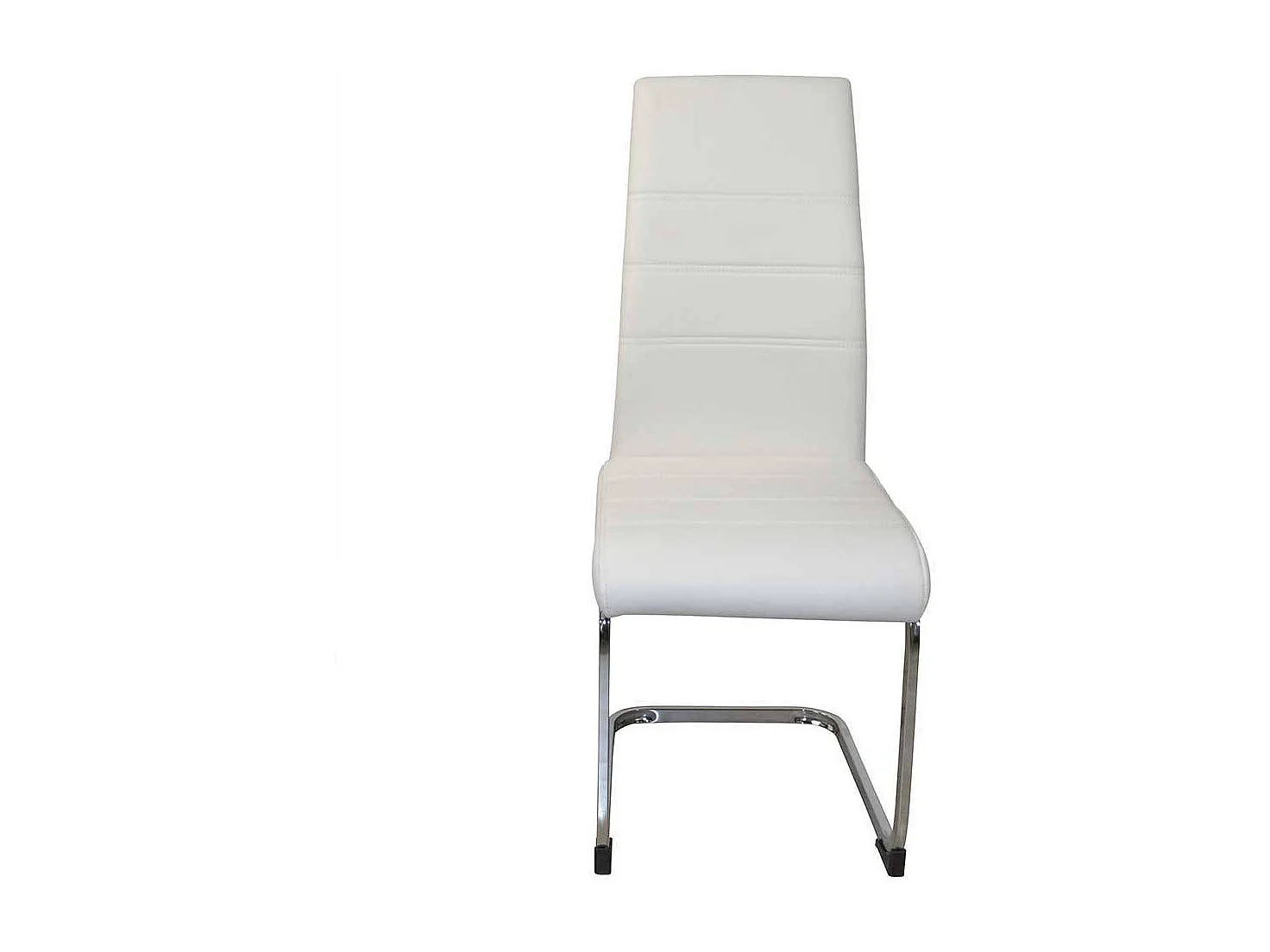 Hochlehner Esszimmer Schwinggestell Bezug Kunstleder weiß (2er Set)