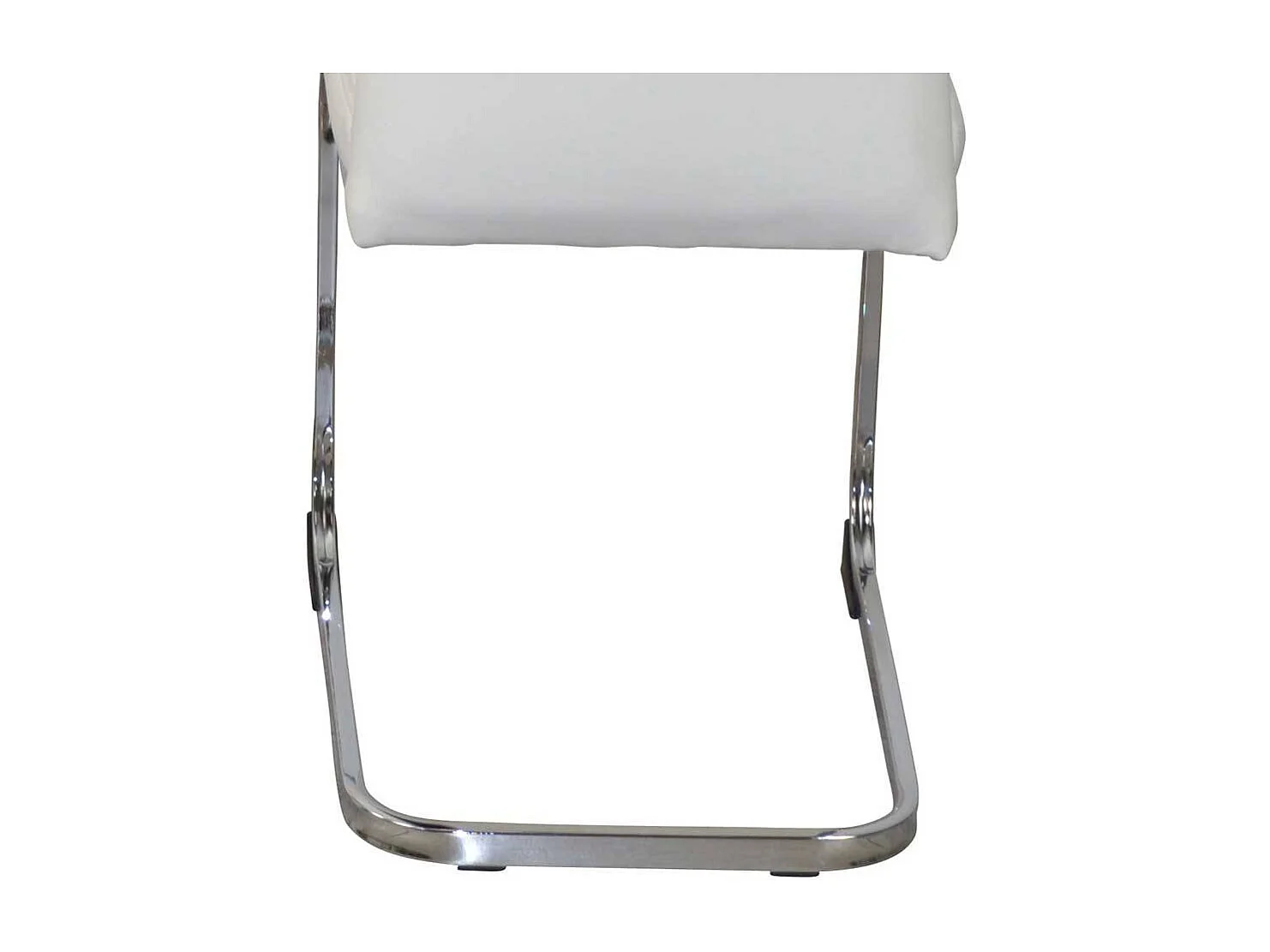 Hochlehner Esszimmer Schwinggestell Bezug Kunstleder weiß (2er Set)