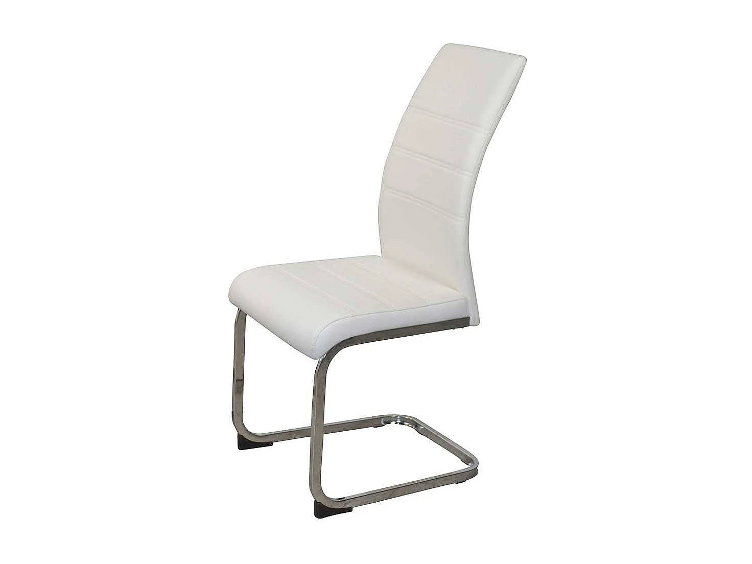 Hochlehner Esszimmer Schwinggestell Bezug Kunstleder weiß (2er Set)