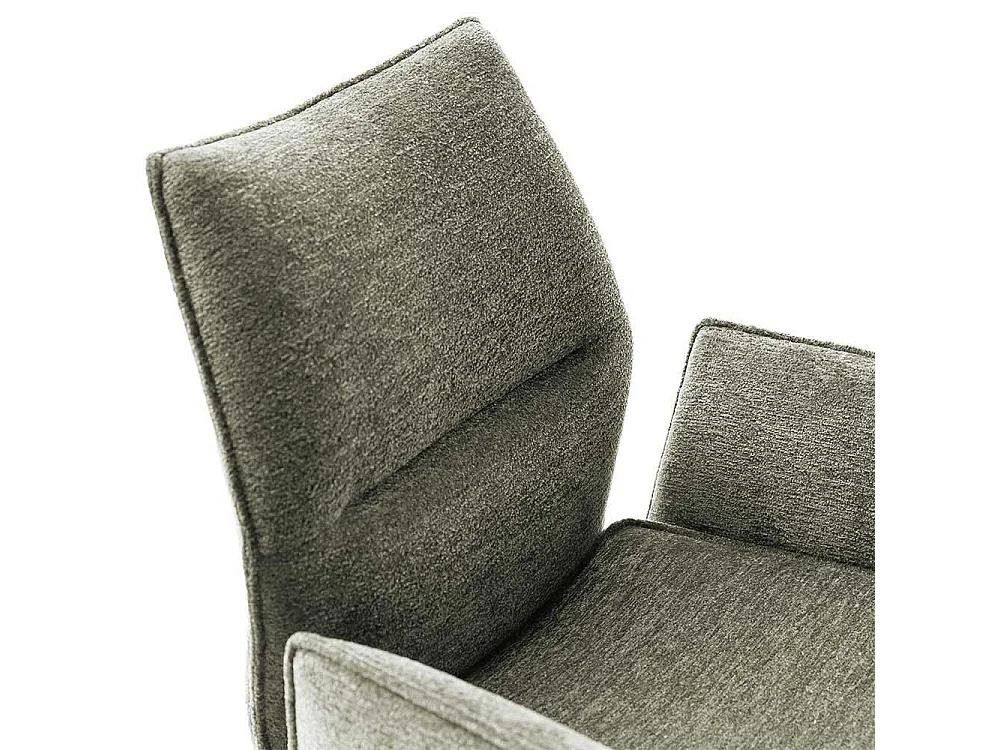 Stuhl Küche Kuechenstuhl mit Armlehnen aus Chenillegewebe (2er Set)