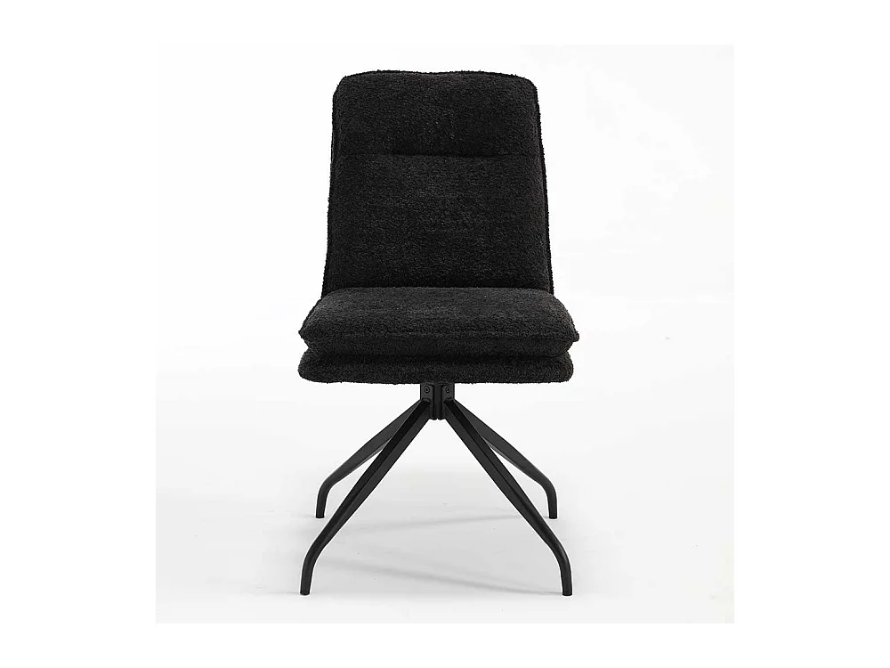 Boucle Stühle in Anthrazit mit Gestell aus Metall 51 cm breit (2er Set)