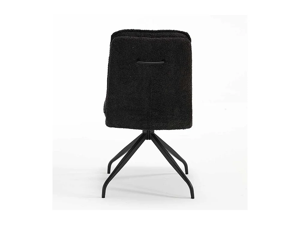 Boucle Stühle in Anthrazit mit Gestell aus Metall 51 cm breit (2er Set)