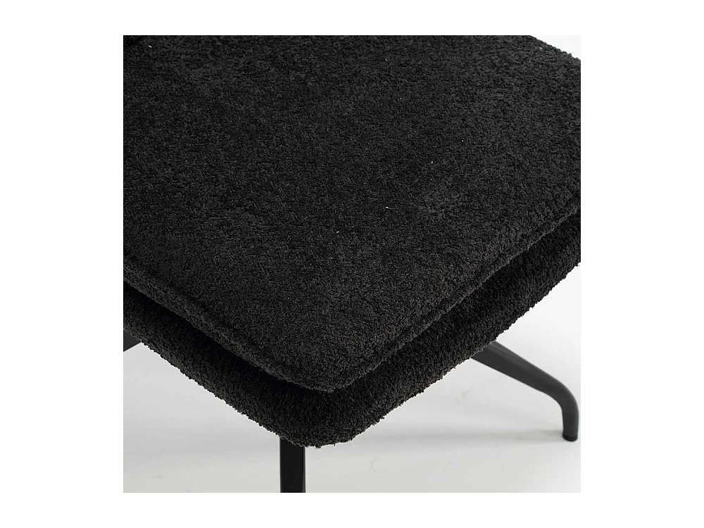 Boucle Stühle in Anthrazit mit Gestell aus Metall 51 cm breit (2er Set)