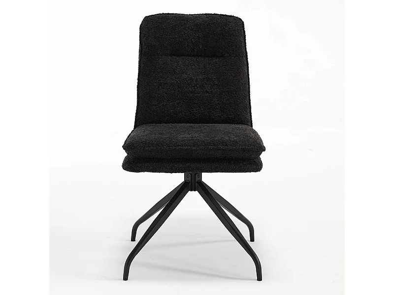 Boucle Stühle in Anthrazit mit Gestell aus Metall 51 cm breit (2er Set)