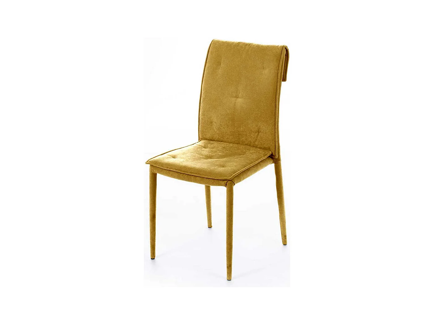 Esstisch Stühle in modernem Design Microfaser in Gelb (4er Set)