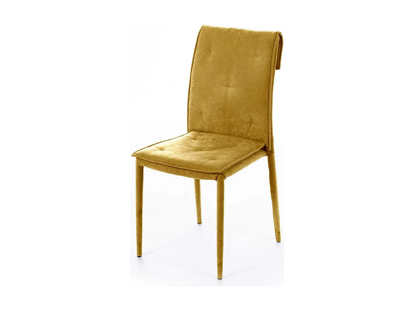 Esstisch Stühle in modernem Design Microfaser in Gelb (4er Set)