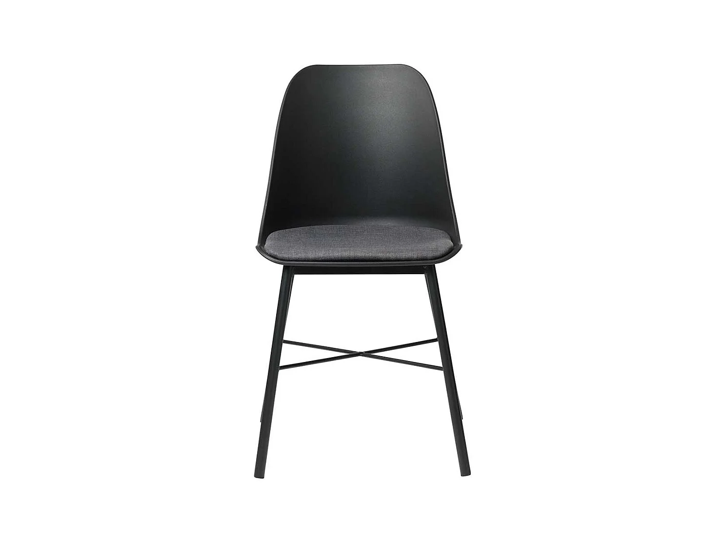 K�chenst�hle in Schwarz und Grau Kunststoff (2er Set)