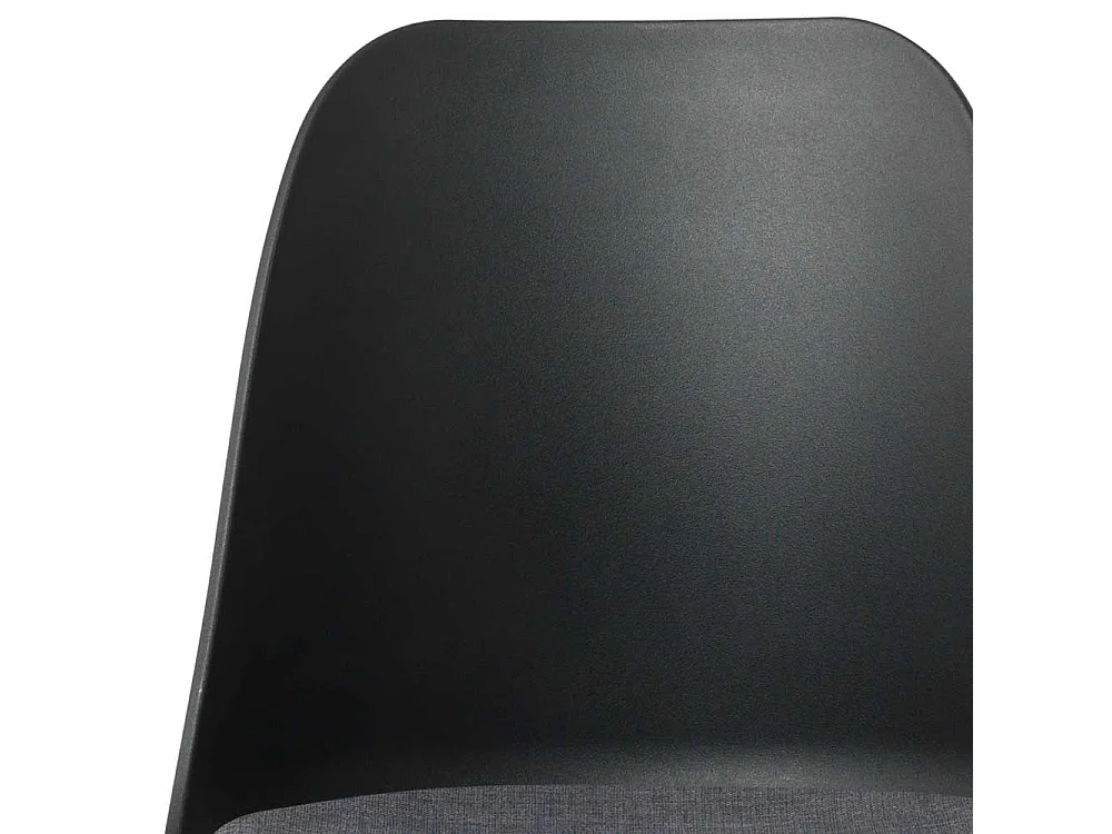 Küchenstühle in Schwarz und Grau Kunststoff (2er Set)