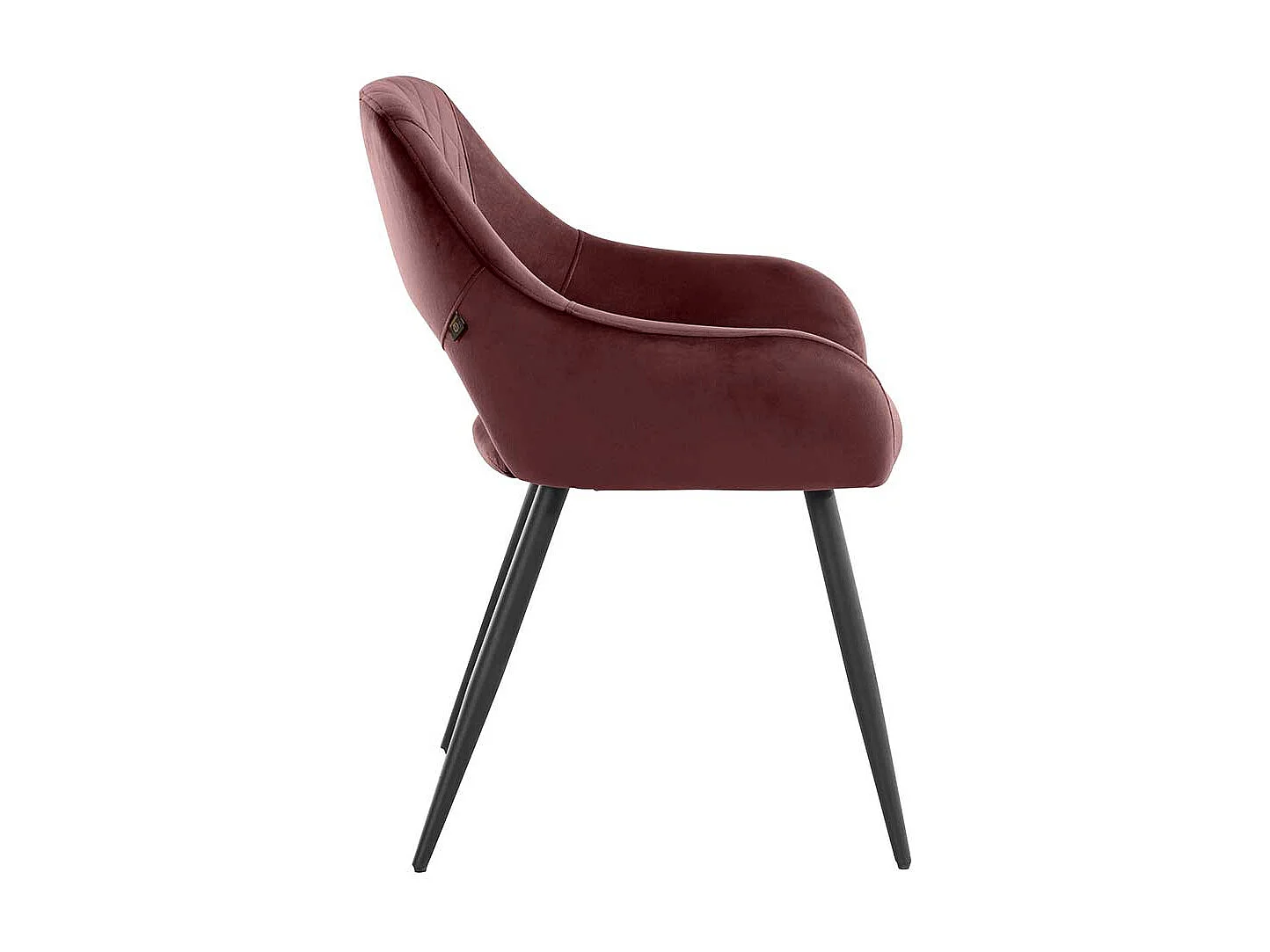 Polsterstühle in Altrosa und Schwarz Armlehnen (2er Set)