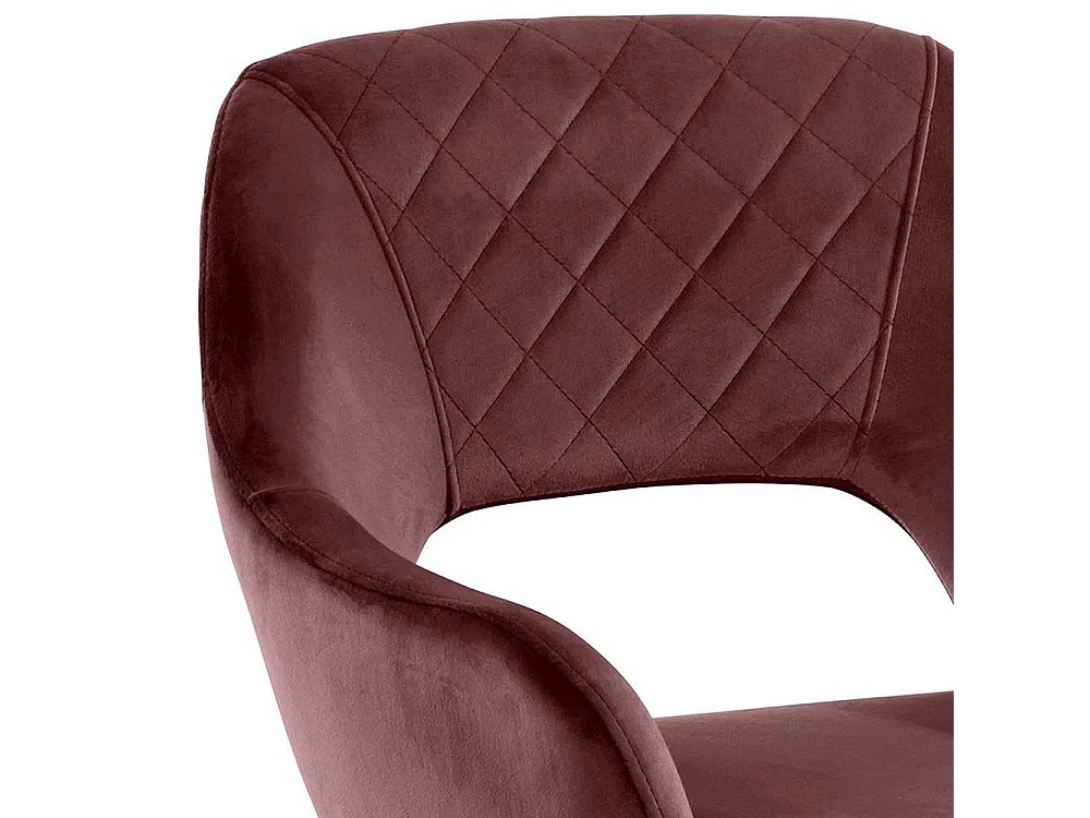 Polsterstühle in Altrosa und Schwarz Armlehnen (2er Set)