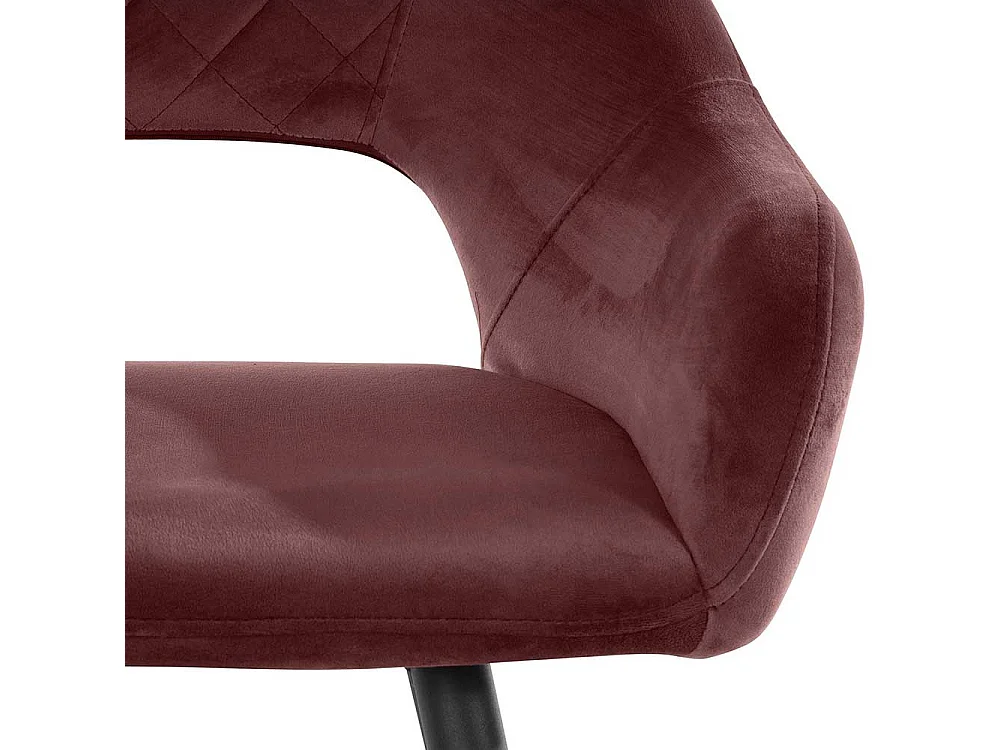 Polsterstühle in Altrosa und Schwarz Armlehnen (2er Set)