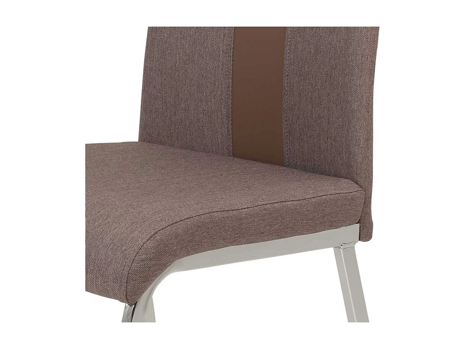 Esstischstuhl Set in Schlammfarben Kunstleder verchromtem Metallgestell (Set)