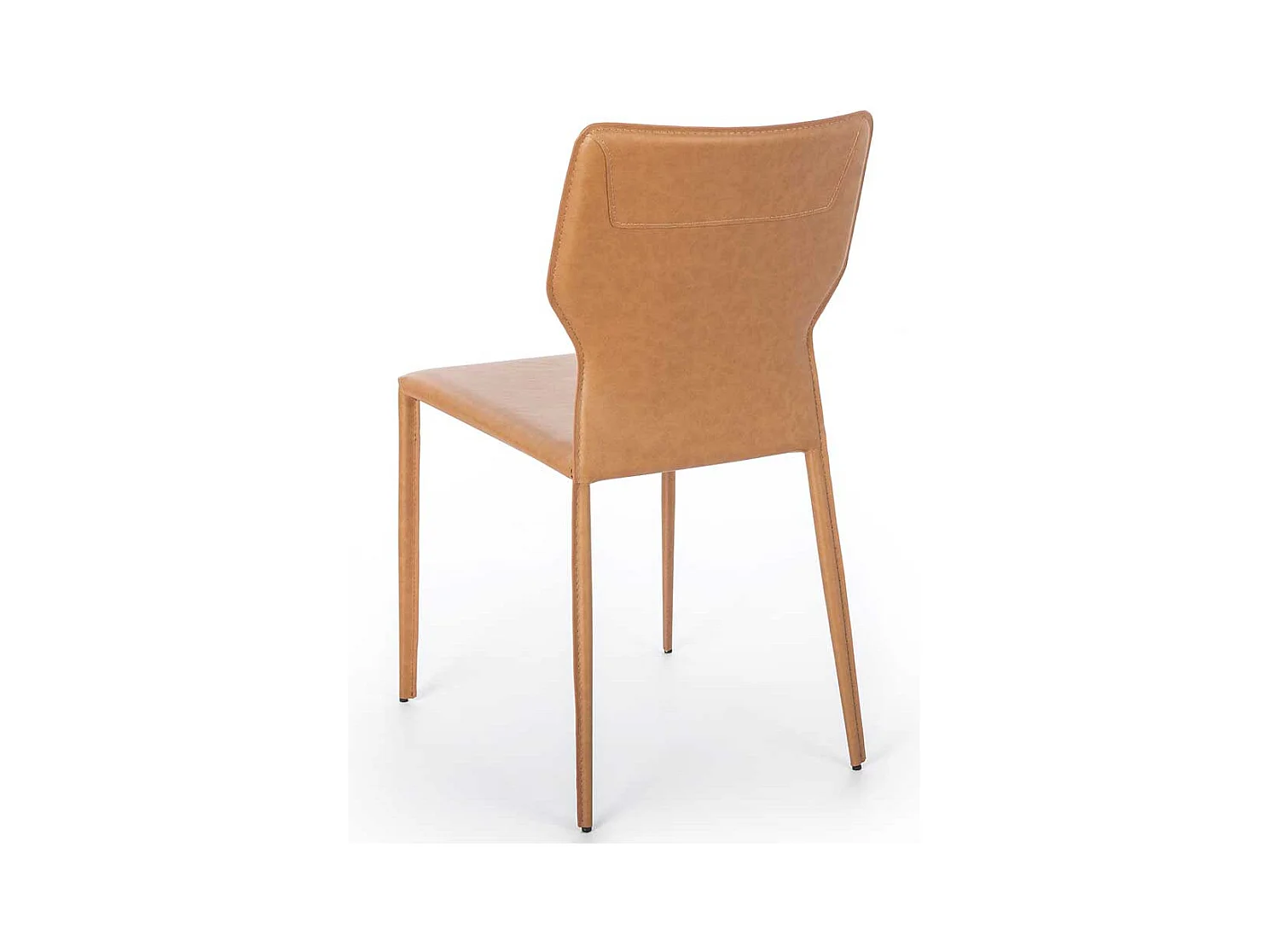 Küchenstühle in Cognac Braun Kunstleder modern (2er Set)
