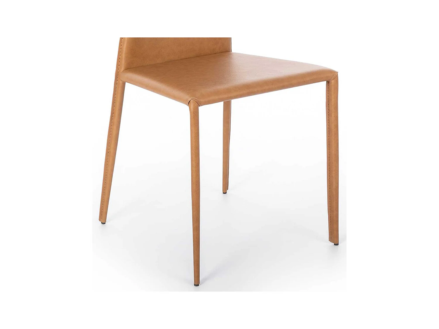 Küchenstühle in Cognac Braun Kunstleder modern (2er Set)