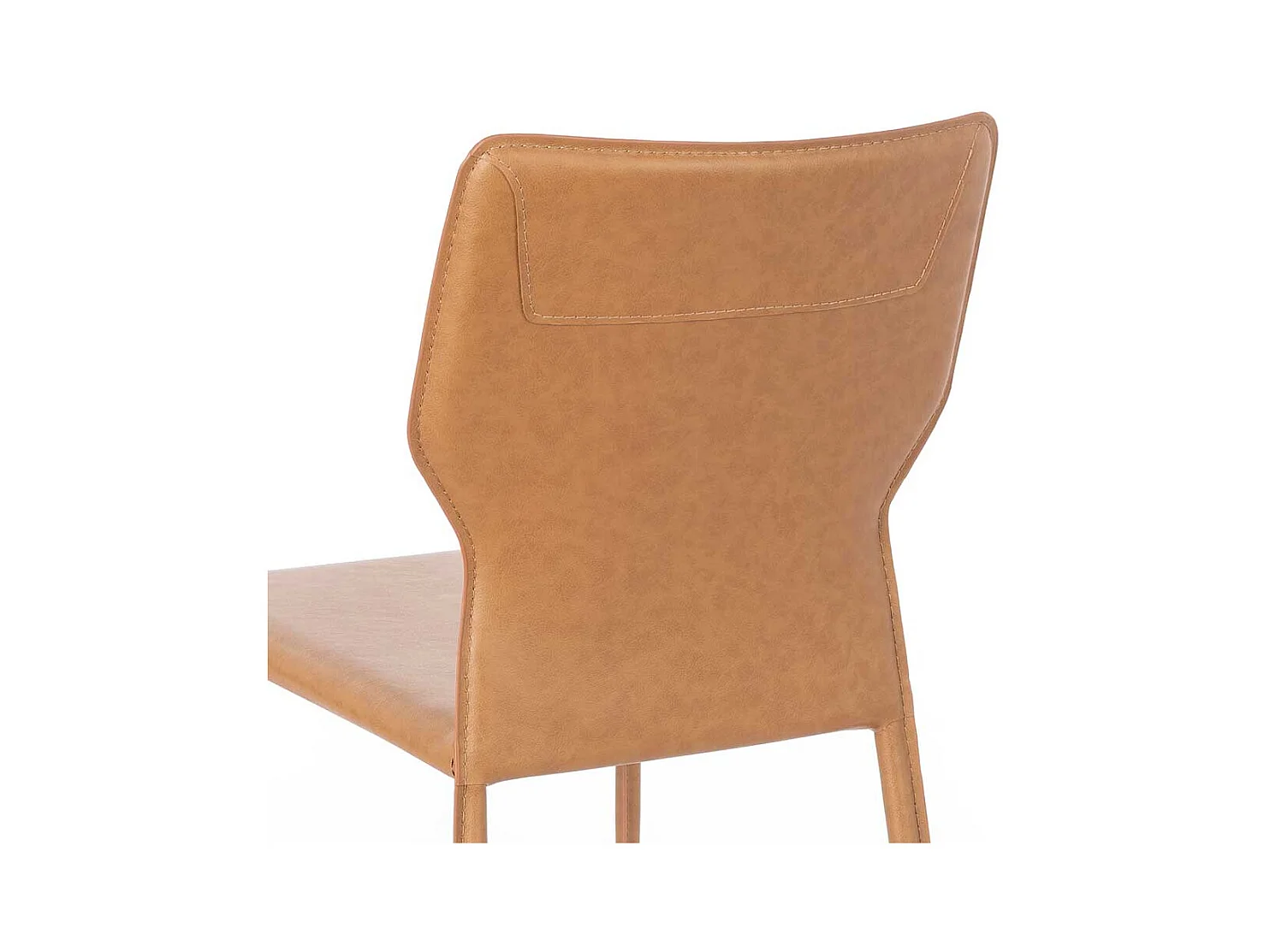 Küchenstühle in Cognac Braun Kunstleder modern (2er Set)