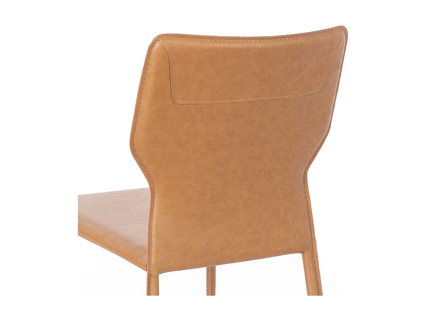 Küchenstühle in Cognac Braun Kunstleder modern (2er Set)