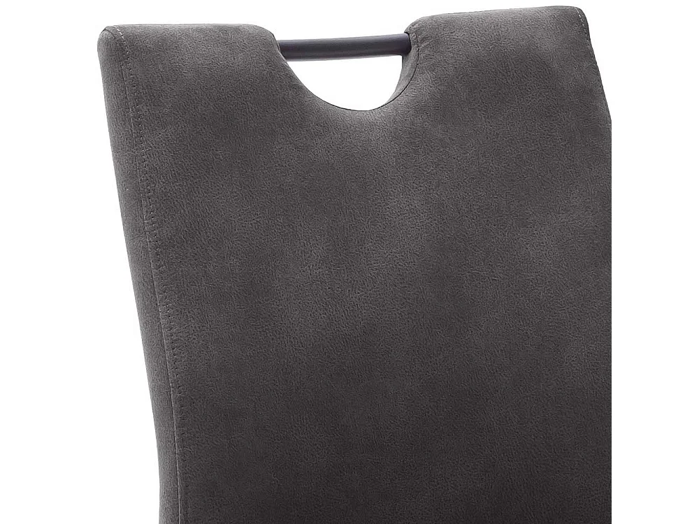 Freischwinger in Dunkelgrau und Schwarz Gestell aus Metall (2er Set)