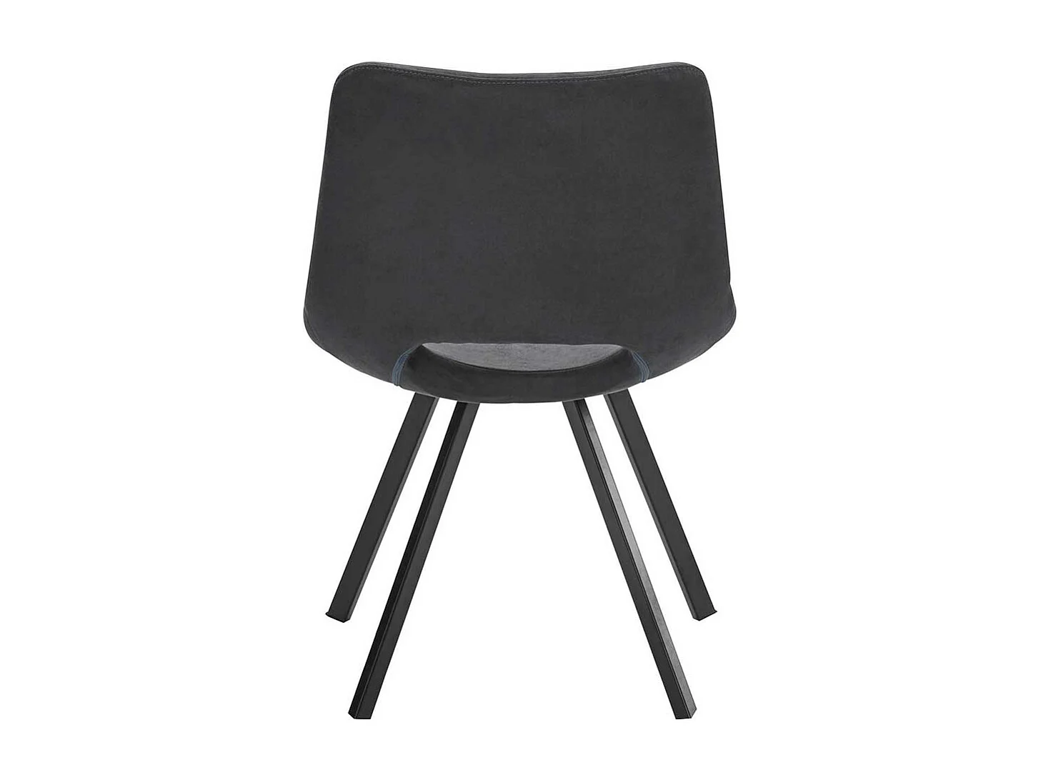 Küchenstühle in Anthrazit und Schwarz Rückenausschnitt (2er Set)