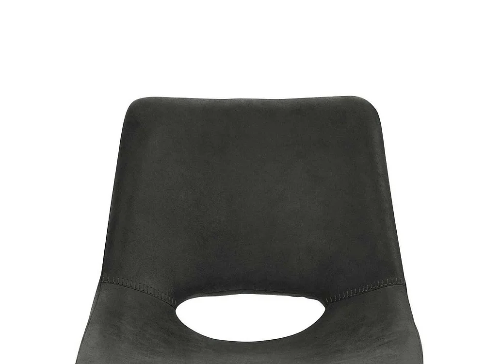 Küchenstühle in Anthrazit und Schwarz Rückenausschnitt (2er Set)