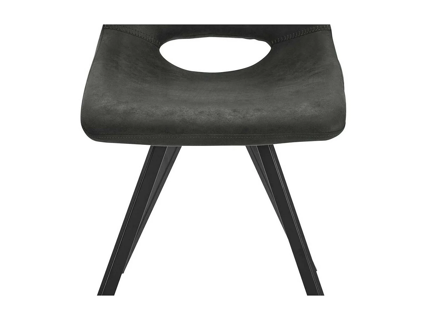 Küchenstühle in Anthrazit und Schwarz Rückenausschnitt (2er Set)