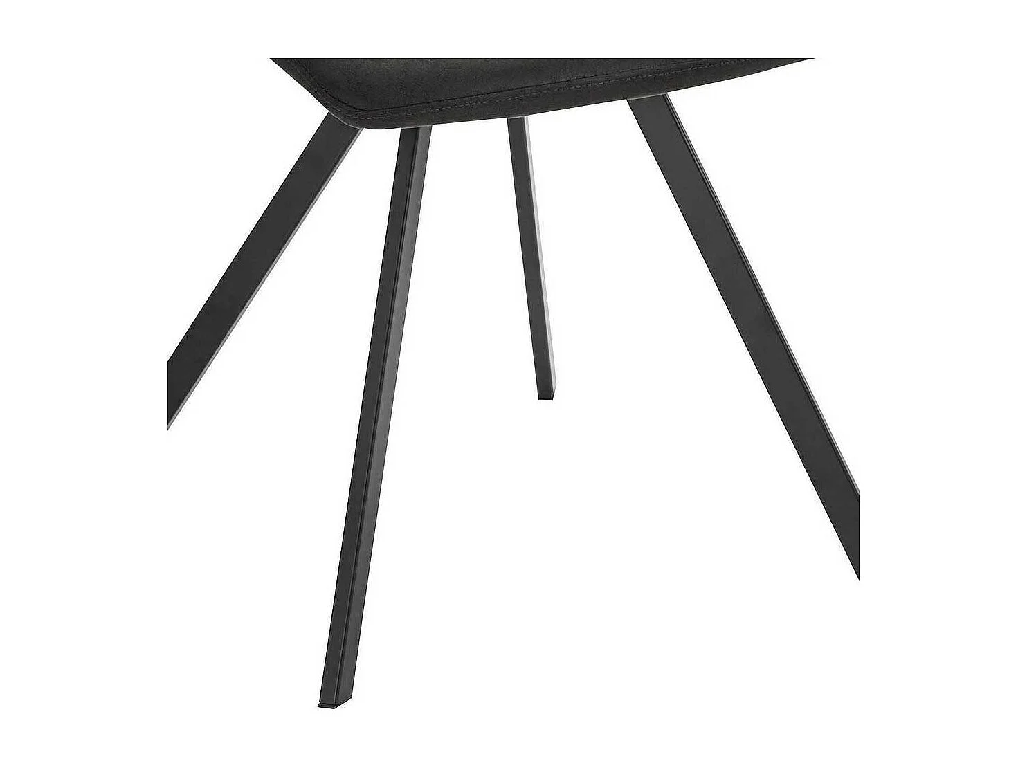 Küchenstühle in Anthrazit und Schwarz Rückenausschnitt (2er Set)