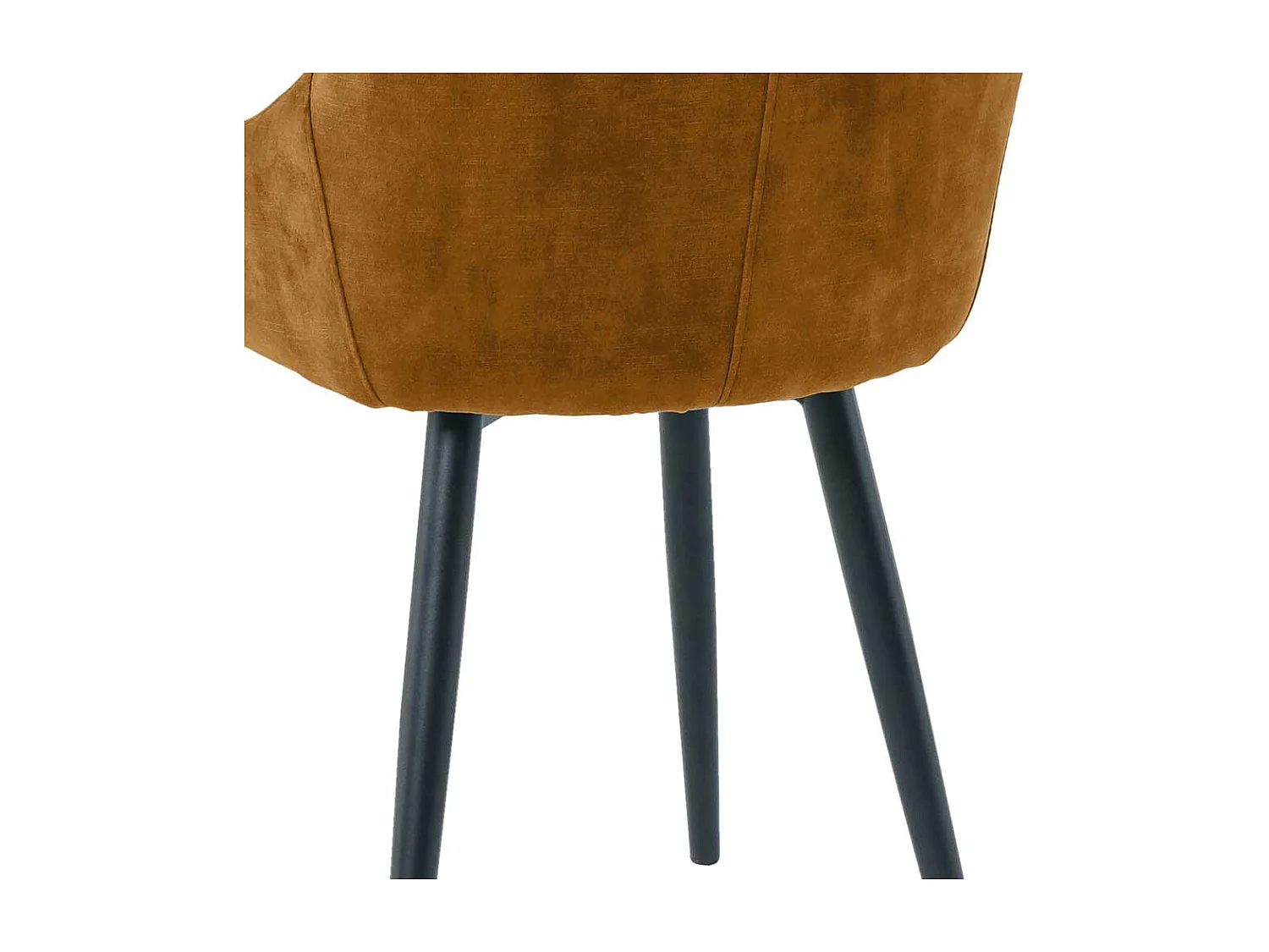 Stuhl Set Samt in Ocker Gelb Gestell aus Metall (2er Set)