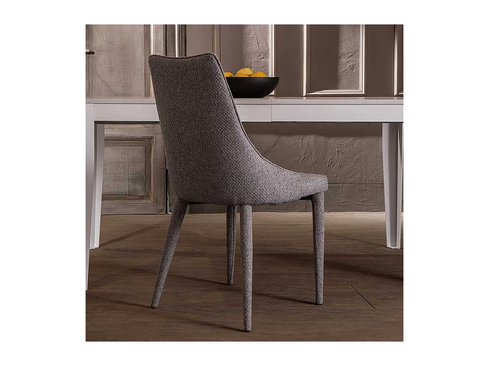 Esszimmerstühle in Grau Webstoff (2er Set)